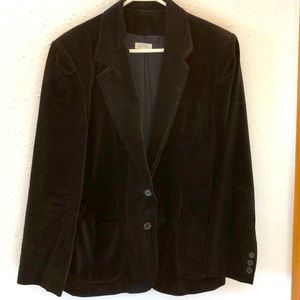 Fully lined black velvet/velour jacket